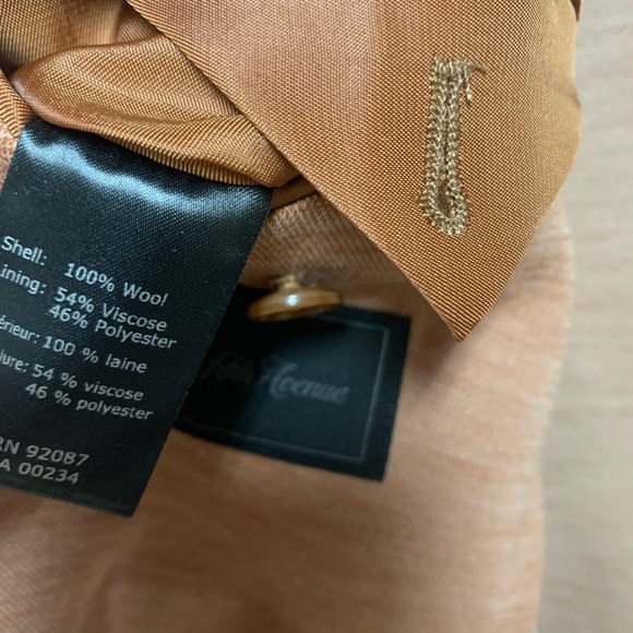 Loro Piana x Saks Fifth Avenue Chiffon Orange Wool Sport Coat Italy 46 L - Picture 10 of 15